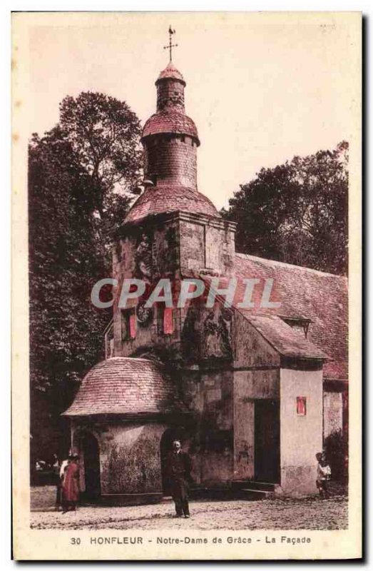 Old Postcard Honfleur Notre Dame De Grace The front