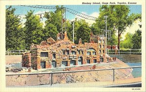 Monkey Island Gage Park Topeka Kansas Vintage Postcard Standard View Card