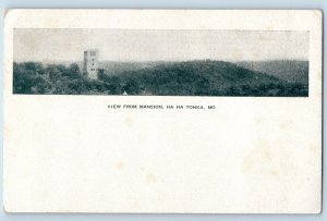 Ha Ha Tonka Missouri MO Postcard View From Mansion Panoramic Birds Eye View 1910