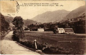 CPA Route de BAGNERES-de-BIGORRE a Luchon - Village de la Séoube (110328)