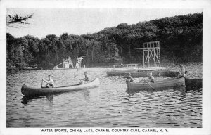 Carmel New York Carmel Country Club Water Sports & China Lake antique pc DD8070