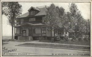 Pittsfield MA The Poplars Tourist Home Housatonic St. c1920 Postcard