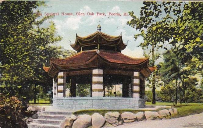 Illinois Peoria The Squirrel House Glen Oak Park 1909