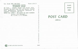 Brookside Motel Ellsworth Maine Note Phone Booth in Front