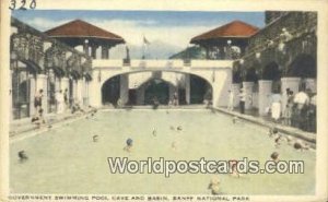 Government Swimming Pool Cave & Basin Banff National Park Canadian Post Card