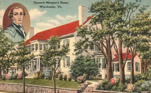 Vintage Postcard 1930's General Daniel Morgan's Home VA Virginia Pub Shenandoah