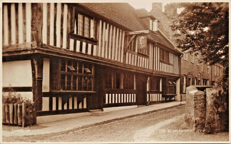 RYE SUSSEX ENGLAND-ST ANTHONY'S TUDOR HOUSE PHOTO POSTCARD