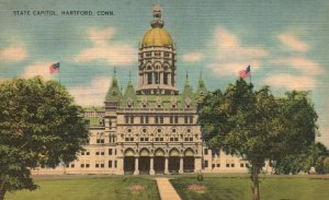 Vintage Postcard 1930's State Capitol Hartford Connecticut Capitol Novelty Co.