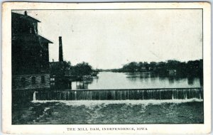 c1910s Independence, IA Mill Dam Litho Photo Wapsipinicon Wapsi River PC A120