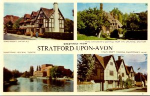 England Stratford Upon Avon Greetings With Multi View