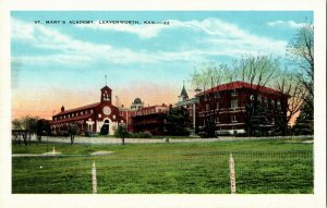 St. Mary's Academy, Leavenworth KS Vintage Postcard C14