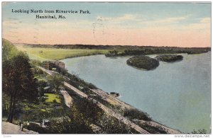 HANNIBAL, Missouri; Looking North from Riverview Park, PU-1911