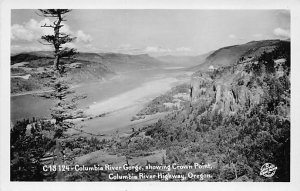 Columbia River Gorge, Crown Point real photo - Columbia River Highway, Oregon OR