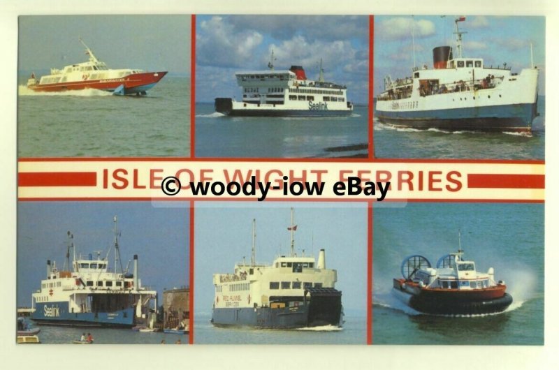 f0069 - Isle of Wight Ferries & AP1-88 Hovercraft - Multiview postcard