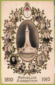 af1153 - ARGENTINA - Vintage Postcard - Centenario 1810-1910, Embossed