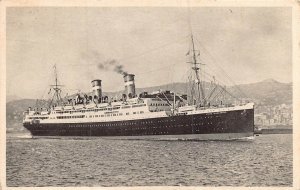 CONTE BIANCAMANO-ITALIAN OCEAN LINER-STEAMER~LLOYD SABAUDO~1930 PHOTO POSTCARD 