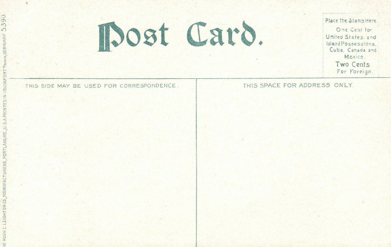 Vintage Postcard 1910's Fort Fairfield School House ME Maine Pub. Hugh