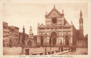 Italy Firenze Chiesa di San Croce Monumento a Dante