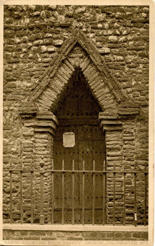 UK - England, Colchester. Saxon Doorway, Holy Trinity Church