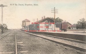 MN, Royalton, Minnesota, Northern Pacific Railroad Depot, 1910 PM