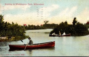 Wiconsin Milwaukee Boating In Washington Park 1911