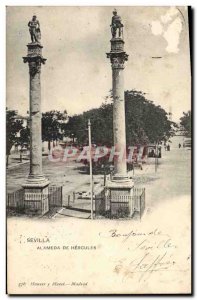 Old Postcard Sevilla Alameda De Hercules