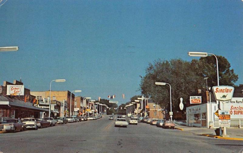 Glenwood Minnesota Main Street Scene Store Fronts Vintage Postcard K98179