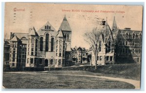 1908 Library McGill University and Presbyterian College Montreal Canada Postcard