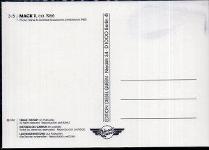 Vintage Trucks on Postcards GERMANY 1966 MACK R