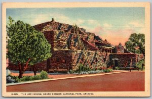 Grand Canyon National Park 1940s Linen Fred Harvey Postcard Hopi House