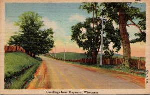 Wisconsin Greetings From Hayward 1948 Curteich