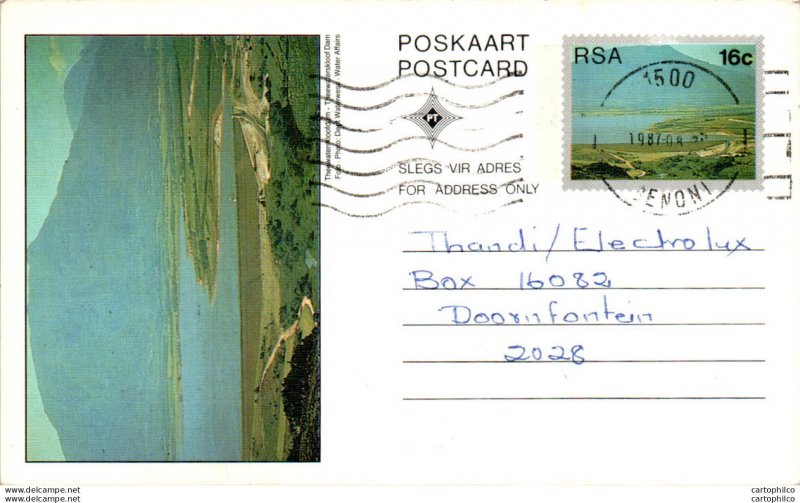 RSA South Africa Postal Stationery Dam to Doornfontein