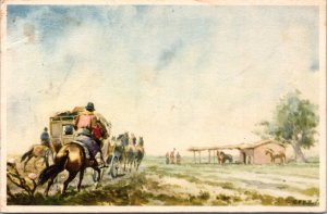 Postcard Argentina pony express - La Posta series Campestre