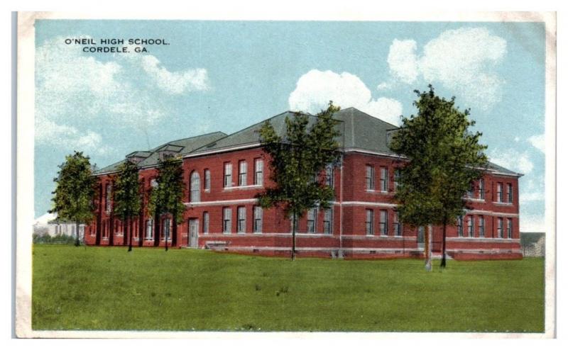 Early 1900s O'Neil High School, Cordele, GA Postcard