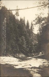 Vancouver BC Capilano Suspension Bridge c1910 Real Photo Postcard