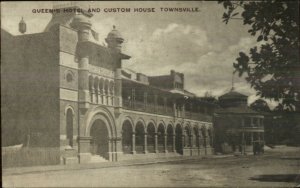 Townsville Queensland Australia Hotel & Custom House USED c1910 Postcard