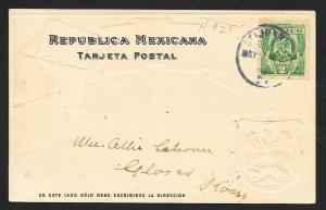 MEXICO Stamps on Postcard Embossed Shield Used c1900-1930