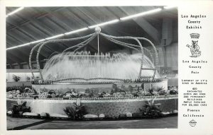 1951 Frashers RPPC Los Angeles County Fair Pomona CA Crown Fountain Display