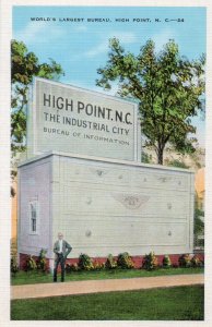 13076 Exaggeration: World's Largest Bureau, High Point, North Carolina