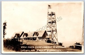 K50/ East Windham New York RPPC Postcard c1930 Point Lookout Tower 91