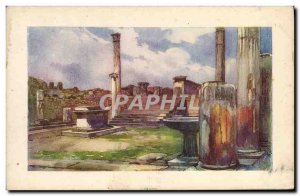 Postcard Ancient Pompeii Tempio d & # 39Apollo