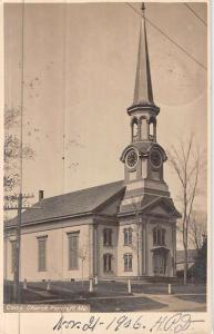 Foxcroft Maine Congregational Church Real Photo Antique Postcard K45375