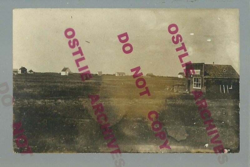 Warman SK CANADA RPPC c1910 BIRDSEYE Restaurant LUNCH COUNTER nr Saskatoon