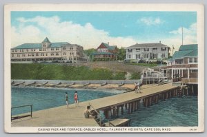 Hotel & Resort~Casino Pier & Terrace Gables Hotel Cape Cod MA~Vintage Postcard