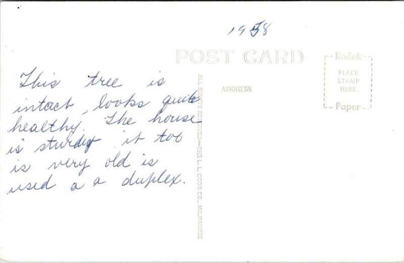 RP Postcard Post Office Oak Served Wagon Trains Council Grove, Kansas~131608