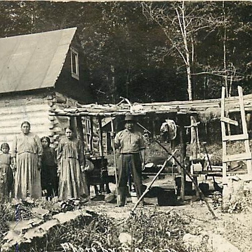 Unidentified African American Family In Front Of House Real Photo Postcard 