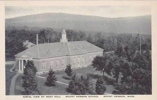 Massachusetts Mount Herman School Aerial View Of West Hall Albertype