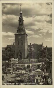 Oslo Norge Norway Stortorvet Trolleys Real Photo Postcard