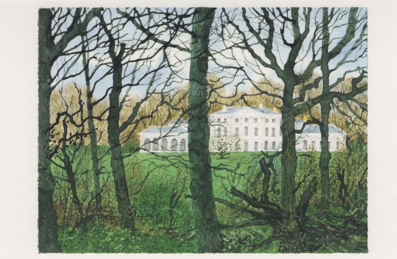 Hampstead Heath Kenwood Woods Winter London Painting Postcard