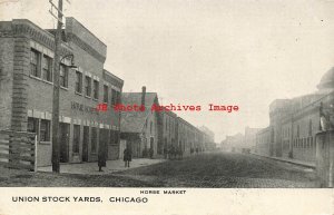 IL, Chicago, Illinois, Horse Market Union Stock Yards, 1916 PM